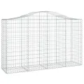 Paniers à gabions arqués 50 pcs 200x50x120/140 cm Fer galvanisé
