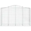 Paniers à gabions arqués 50 pcs 200x50x120/140 cm Fer galvanisé