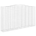 Paniers à gabions arqués 10 pcs 400x50x220/240 cm Fer galvanisé