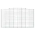 Paniers à gabions arqués 10 pcs 400x50x220/240 cm Fer galvanisé