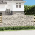 Paniers à gabions arqués 8 pcs 400x30x160/180 cm Fer galvanisé