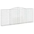 Paniers à gabions arqués 8 pcs 400x30x160/180 cm Fer galvanisé