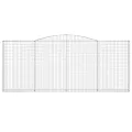 Paniers à gabions arqués 8 pcs 400x30x160/180 cm Fer galvanisé