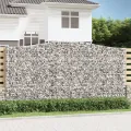 Paniers à gabions arqués 9 pcs 400x50x200/220 cm Fer galvanisé