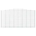 Paniers à gabions arqués 9 pcs 400x50x200/220 cm Fer galvanisé