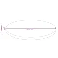 Dessus de table rond Marron foncé Ø50x1,5cm Chêne massif traité