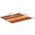 Dessus de table bois massif d'acacia 25-27 mm 70x80 cm