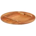 Dessus de table bois massif d'acacia rond 15-16 mm 50 cm