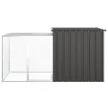 Clapier Anthracite 200x91x100 cm Acier galvanisé