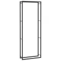 Portant de bois de chauffage Noir mat 80x28x222 cm Acier
