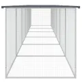 Poulailler avec toit anthracite 603x98x90 cm acier galvanisé