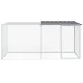 Poulailler avec toit anthracite 203x98x90 cm acier galvanisé