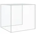 Poulailler avec toit gris clair 803x98x90 cm acier galvanisé