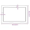 Dessus de table bois massif traité bordure assortie