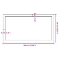 Dessus de table bois massif traité bordure assortie