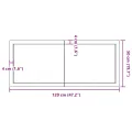 Dessus de table 120x50x(2-4) cm bois de chêne massif non traité