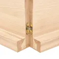 Dessus de table 140x60x(2-6) cm bois de chêne massif non traité
