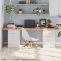 Dessus de table marron clair bois chêne massif traité