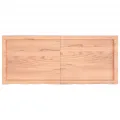 Dessus de table marron clair bois chêne massif traité