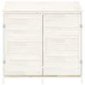 Remise de jardin Blanc 102x52x112 cm Bois de sapin solide