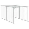 Poulailler avec cour anthracite 110x813x110 cm acier galvanisé