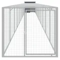 Poulailler avec cour anthracite 110x1221x110 cm acier galvanisé