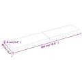 Dessus de table bois massif non traité bordure assortie