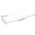 Dessus de table bois massif non traité bordure assortie