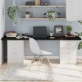 Dessus de table marron foncé bois chêne massif traité