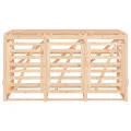 Abri pour poubelle triple sur roulettes bois massif de pin