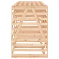 Abri pour poubelle triple sur roulettes bois massif de pin