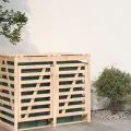 Extension d'abri pour poubelle sur roulettes bois massif pin
