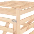 Extension d'abri pour poubelle sur roulettes bois massif pin