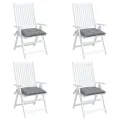 Coussins de chaise lot de 4 gris 50x50x7 cm tissu oxford