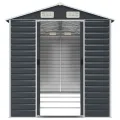 Abri de jardin anthracite 191x385x198 cm acier galvanisé