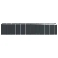 Abri de jardin anthracite 191x980x198 cm acier galvanisé
