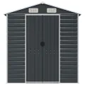 Abri de jardin anthracite 191x215x198 cm acier galvanisé