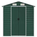 Abri de jardin vert 191x640x198 cm acier galvanisé