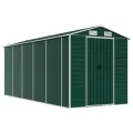 Abri de jardin vert 191x470x198 cm acier galvanisé
