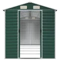 Abri de jardin vert 191x470x198 cm acier galvanisé