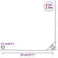 Bâche de protection 650 g/m² 3,5x2,5 m Noir