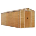 Abri de jardin marron clair 191x555x198 cm acier galvanisé