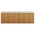 Abri de jardin marron clair 191x555x198 cm acier galvanisé