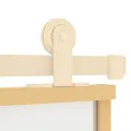 Porte coulissante doré 90x205 cm verre ESG dépoli et aluminium