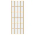 Porte coulissante doré 76x205 cm verre ESG clair et aluminium