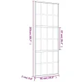 Porte coulissante doré 76x205 cm verre ESG clair et aluminium
