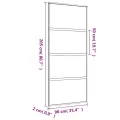 Porte coulissante doré 90x205 cm verre ESG clair et aluminium