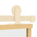 Porte coulissante doré 76x205 cm verre ESG clair et aluminium