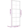 Porte coulissante doré 76x205 cm verre ESG clair et aluminium