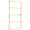 Porte intérieure mince doré verre trempé aluminium